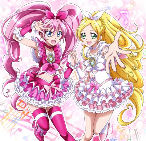 Houjou Hibiki Minamino Kanade Cure Melody And Cure Rhythm Precure