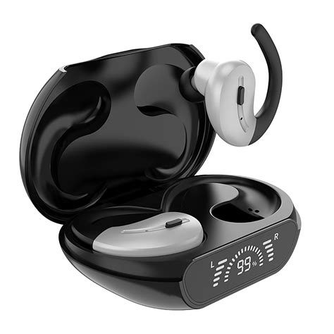 Nghnuifg Bluetooth 5 3 Headphones Dual Microphone Wireless Earbuds Long Battery Life Led Display