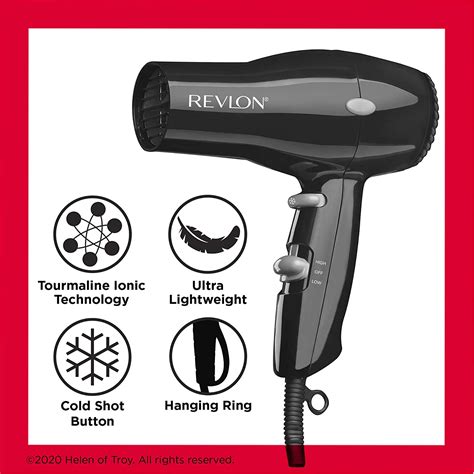 Revlon 1875w Lightweight Compact Travel Hair Dryer Black Bold Products Instant Lifestyle