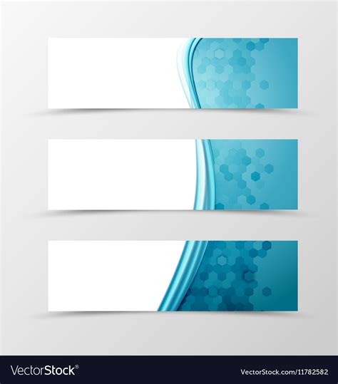 Set of header banner science design Royalty Free Vector