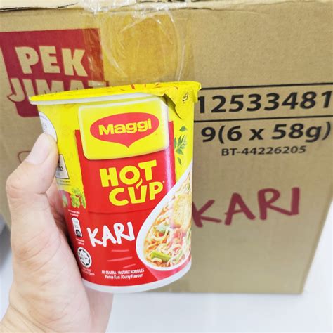 Maggi Hot Cup Curry G X Cups Shopee Malaysia