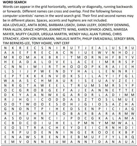 Word Search Words Can Appear In The Grid Horizontally Vertically Or