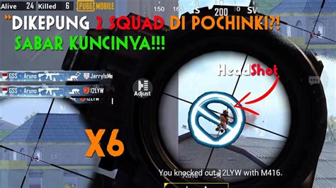 DIKEPUNG 2 SQUAD DI POCHINKI HARUS SABAR KUNCINYA PUBG MOBILE