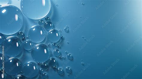 Blue Water Droplets Background. Stock Illustration | Adobe Stock