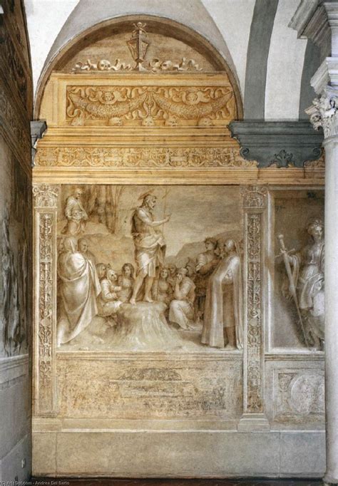 Paintings Reproductions The Sermon Of John The Baptist 1515 By Andrea