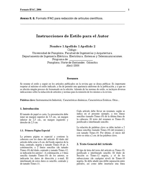 Formato De Articulo De Investigacion