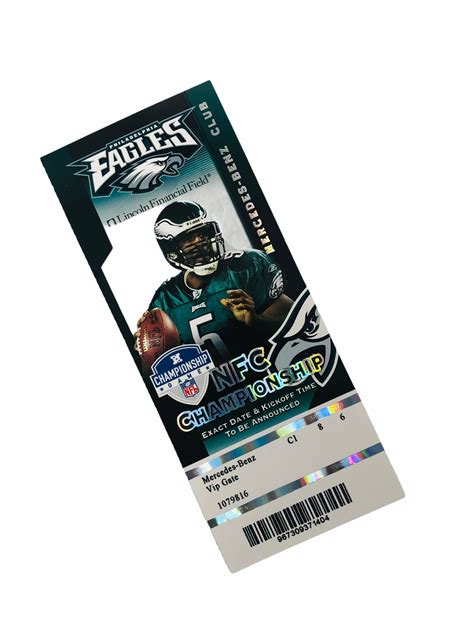 PHILADELPHIA EAGLES 2004 NFC CHAMPIONS GAME TICKET - Bucks County ...