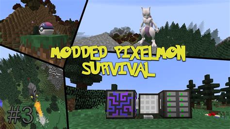 Minecraft Modded Pixelmon Survival Ep 3 Evolving Charmander And