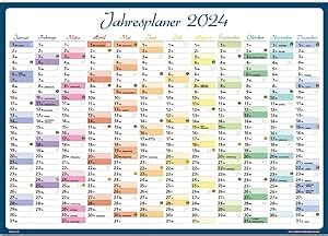 2024 Kalender Poster Bunt DIN A1 Jahresplaner Wandplaner Wandkalender