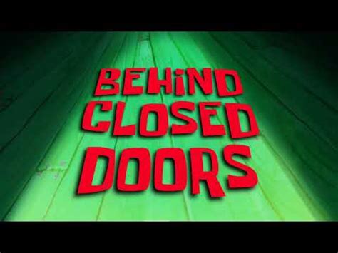 SpongeBob Behind Closed Doors Title Card YouTube