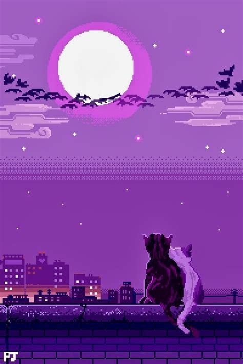 Cat Pixel Art Wallpaper