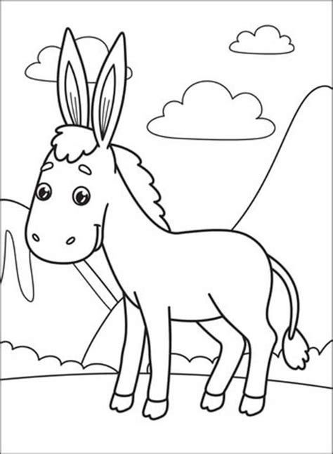 Desenhos De Burro Para Imprimir E Colorir Pintar