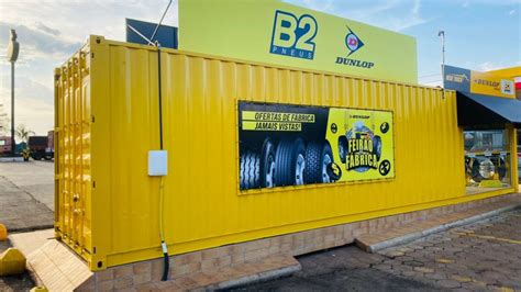 Dunlop Inaugura Loja De Pneus No Modelo Cont Iner Em Quatro Barras