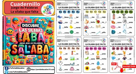 Descubre las Sílabas Juego de Palabras para Niños 2025