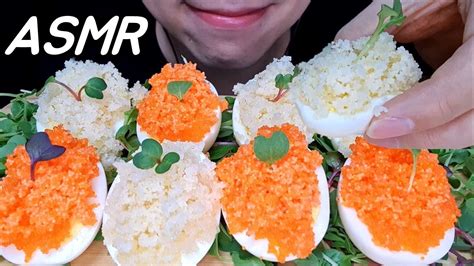 날치알 Asmr 알들의만남 해산물먹방 Tobiko Eggsflying Fish Roe Asmr とびこ Huevo