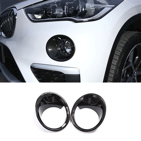 2pcs Set Carbon Fiber Style ABS Plastic Car Front Fog Light Lamp Cover