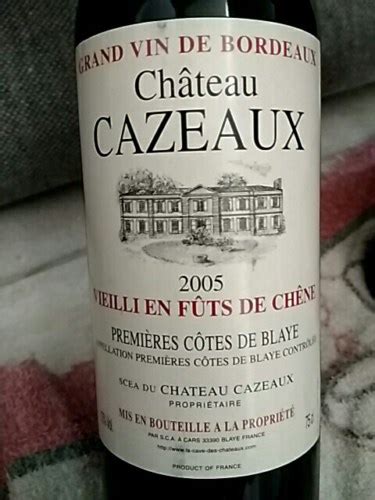 Ch Teau Cazeaux Premi Res C Tes De Blaye Vivino Us