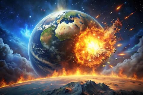 world   fire burning   background premium ai generated vector