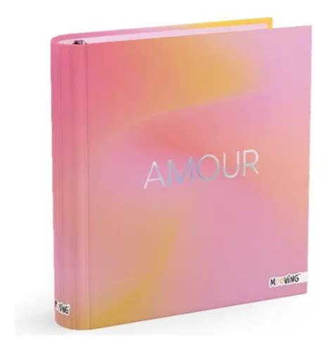 Carpeta Escolar N3 3 Aros Mooving Pastel 1001210 Color Amour