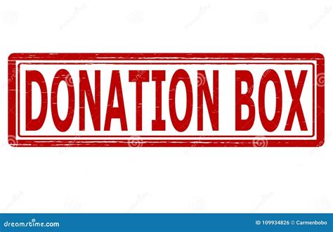 Donation box stock illustration. Illustration of sign - 109934826