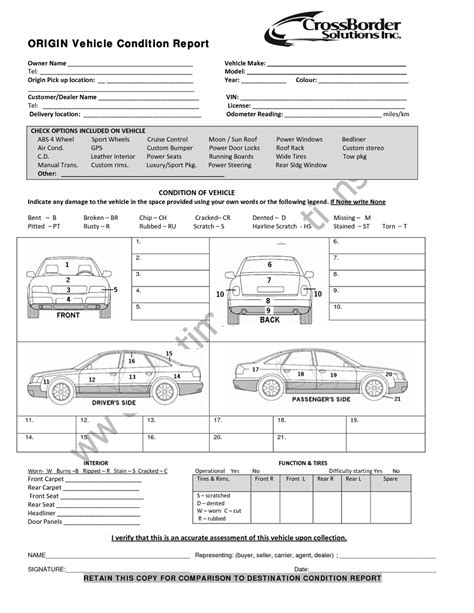 Car Damage Report Template