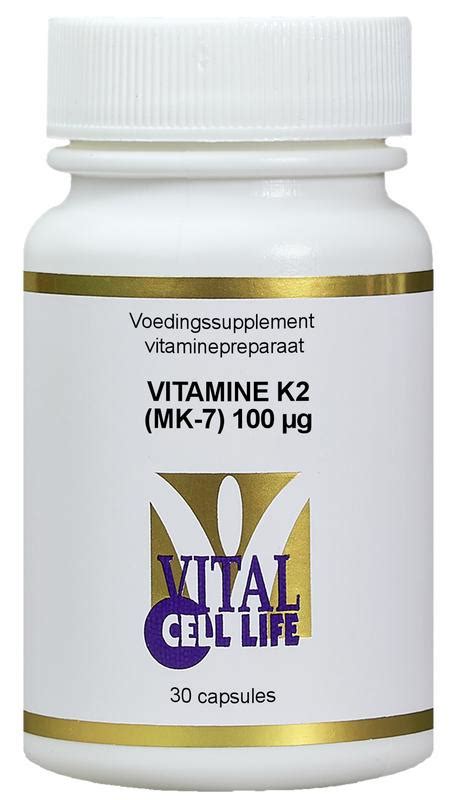 Vitamine K2 MK 7 100 Mcg 30 Capsules Vital Cell Life Nova Vitae