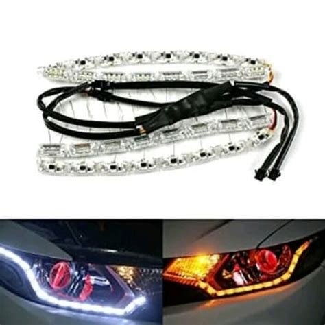 Jual LED DRL Crystal Tear Alis Mobil 2Warna 2Mode Fitur Sein Kota