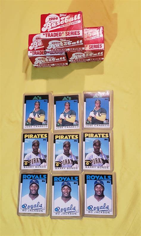 Topps Traded Set Extended Rookie Card Bo Jackson Barry Bonds