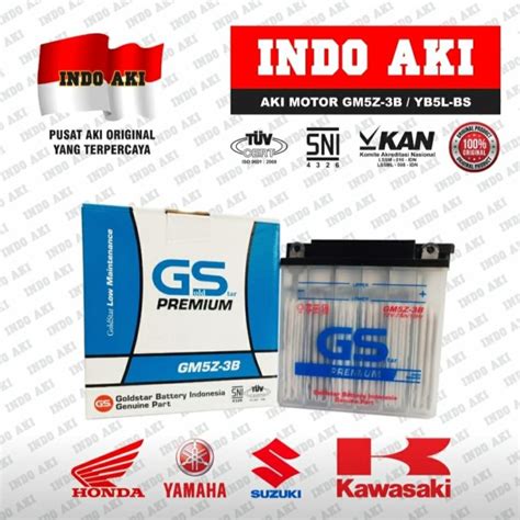 Jual Aki Motor Yamaha Mio Sporty GM5 GM5Z 3B GM5Z3B GS Gold Star Accu