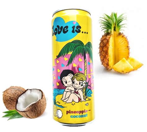 LOVE is Газ напиток Ананас - Кокос (Желтый) 330ml /12шт-упак/: продажа ...