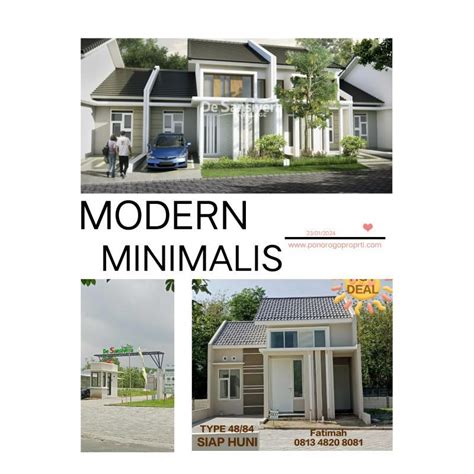 Dijual Rumah Syariah Satu Lantai Type 48 Modern Minimalis Di Ponorogo