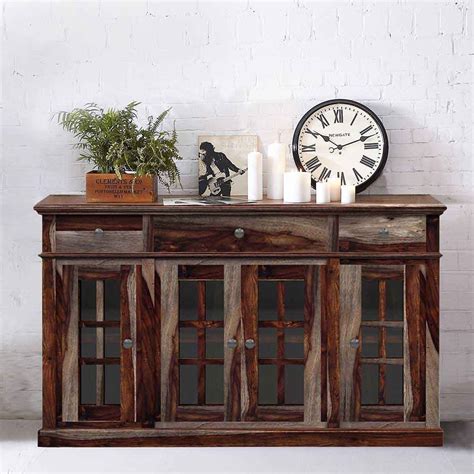 Dallas Ranch Rustic Solid Wood Contemporary Long Sideboard Large