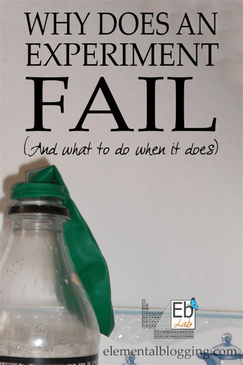 Why does an experiment fail? (And what to do when it does)