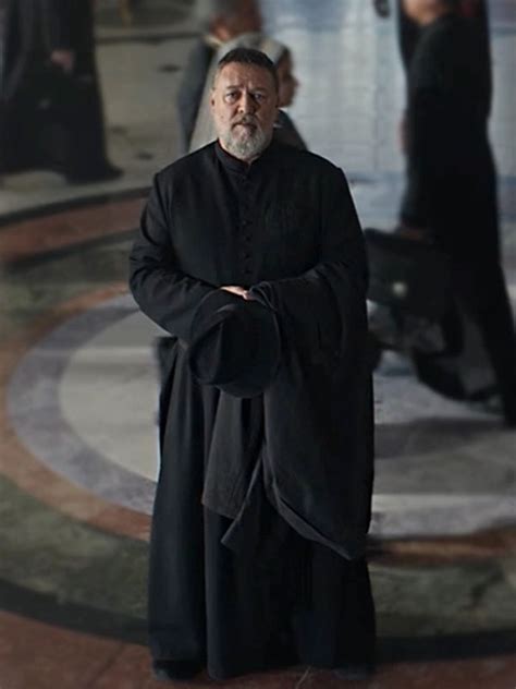 The Popes Exorcist 2023 Russell Crowe Black Coat