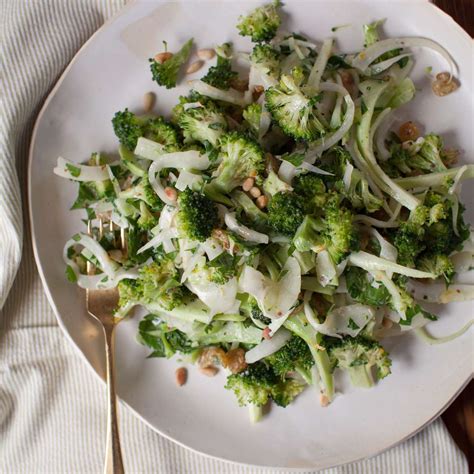 Creamy Broccoli Fennel Slaw With Pine Nuts Recipe Sarah Bolla Food And Wine