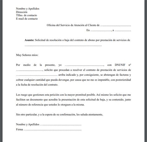 Modelo De Carta Para Rescindir Contrato Paso A Paso Y Ejemplos Cartas Para