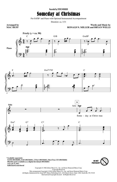 Someday At Christmas Sheet Music by Mac Huff (SKU: 00156680) - Stanton ...