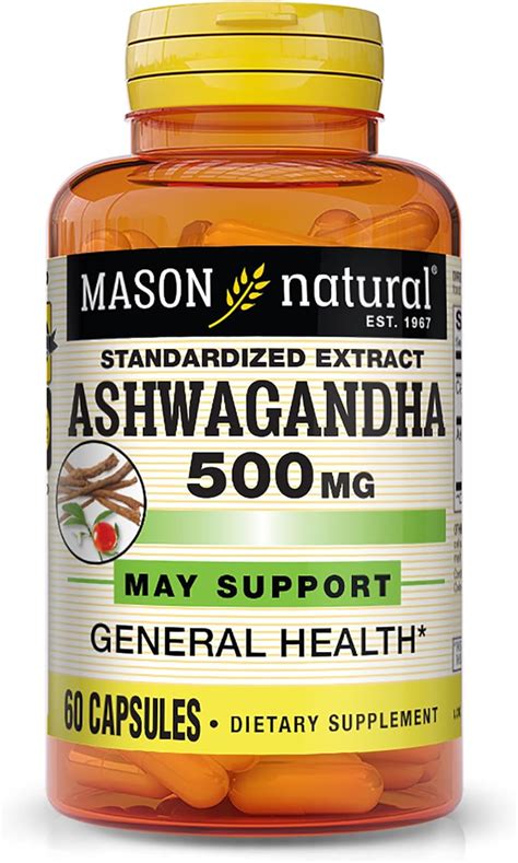 Ashwagandha Mason Natural Mg Respuesta Saludable Al Estr S Y Apoyo