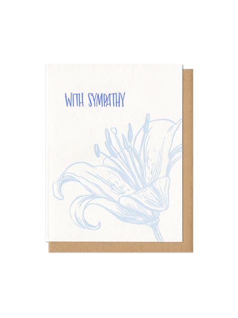 With Sympathy Tiger Lily Greeting Card - Home