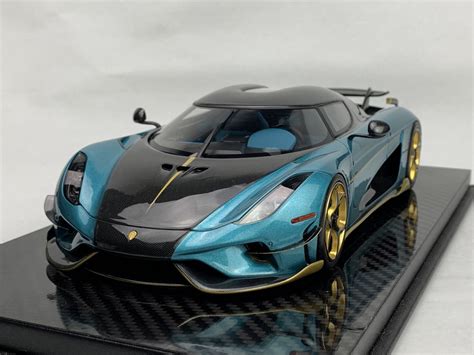 Frontiart Koenigsegg Regera Peacock Blue Resin Model Car Frontiart