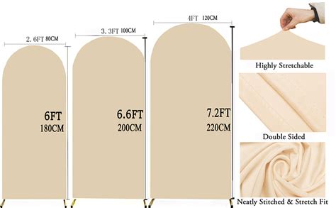 Amazon JFDYDM FT Nude Arch Backdrop Cover Wedding Arch Cover Khaki Covers Stretchy