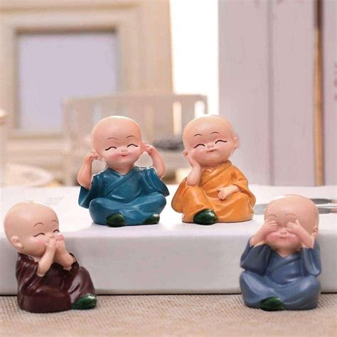 Multicolor Buddha Baby Monk Statues Set At Rs Piece In Noida Id