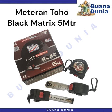 Jual Meteran Toho Black Matrix Mtr Alat Ukur Pengukur Plat Pc