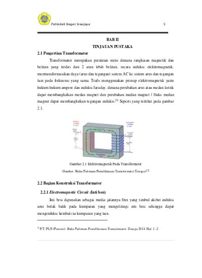 Bab Ii Tinjauan Pustaka 2 1 Pengertian Transformator Perbandingan Tegangan Tembus Yang Terjadi