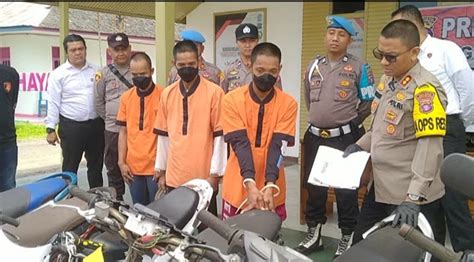 3 Pelaku Curanmor Ditangkap 6 Motor Diselamatkan Tabengan Online