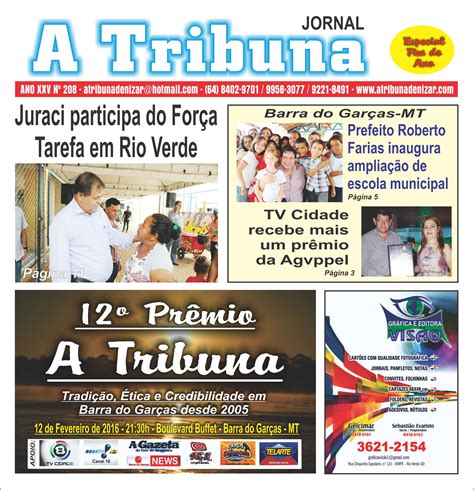 Jornal A Tribuna edição nº 208 Jornal A Tribuna Jornal mais