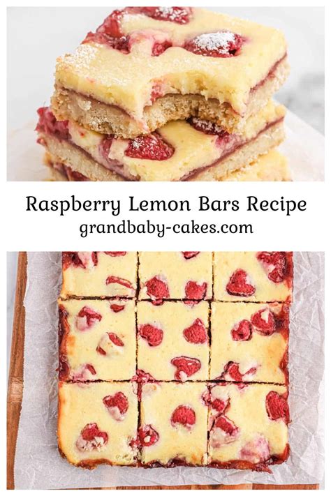 Raspberry Lemon Bars Recipe Recipe Raspberry Recipes Lemon Bars Recipe Homemade Brownies Easy