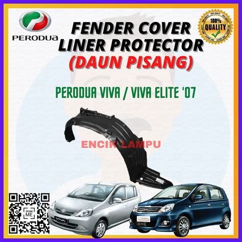 Perodua Viva Viva Elite Fender Cover Liner Protector Daun Pisang