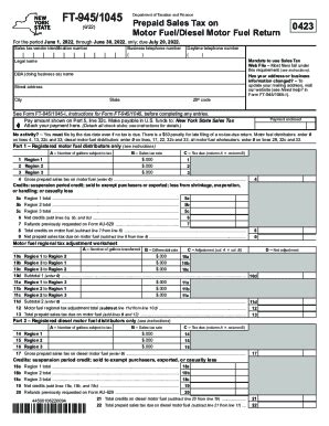 Fillable Online Form Ft Report Of Sales Tax Prepayment On