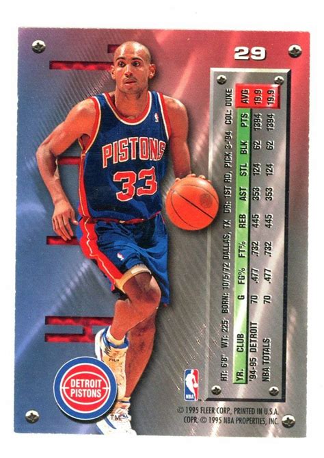 1995 96 Fleer Metal 2329 Grant Hill For Sale Online EBay